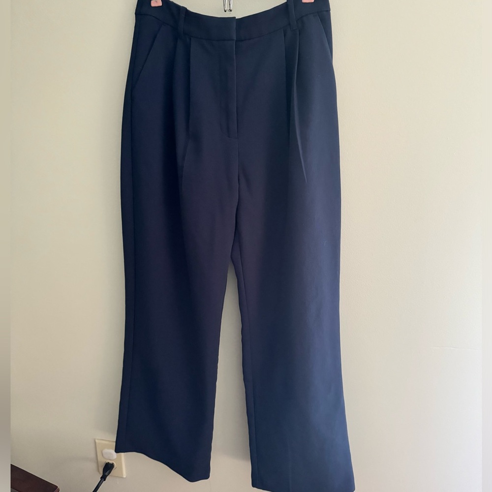 A&F navy trousers curve love